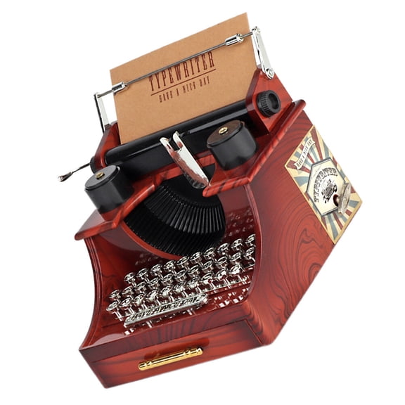 FOMIYES 1Pc Typewriter Shape Musical Box with Clear Sound for Home and Office Decoration