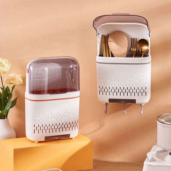 FOMIYES Wall-Mounted Chopstick Cage Ventilated and Space-Saving Organizer