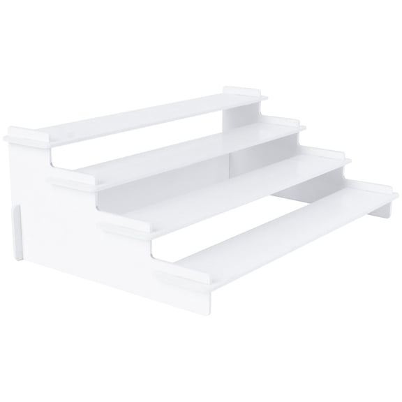 FOMIYES White Acrylic Display Stand for Home Storage, Design with Shapes, Perfect for Organizing and Showcasing