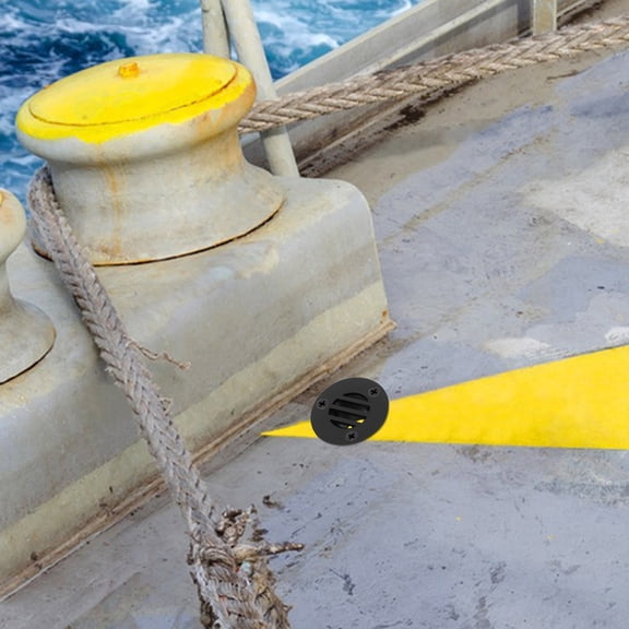 FOMIYES 1Pcs Boat Deck Drain Nylon Black For Yacht Rv Water Drainage 5.9X2.3X1.2In