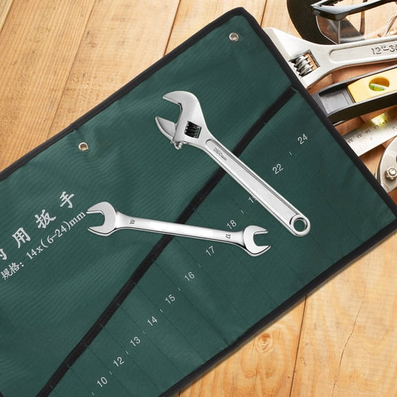 FOMIYES 1Pcs Chisel Storage Roll Canvas Green Practical Design for Workshop Use