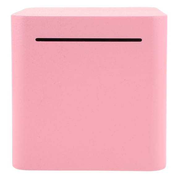 FOMIYES 1Pcs Coin Container Savings Jar Pink Cube for Children Office Use