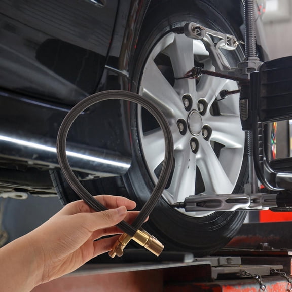 FOMIYES 1Pcs Extension Tube Black 40cm Long for Air Hose and Tire Pressure 15.7in