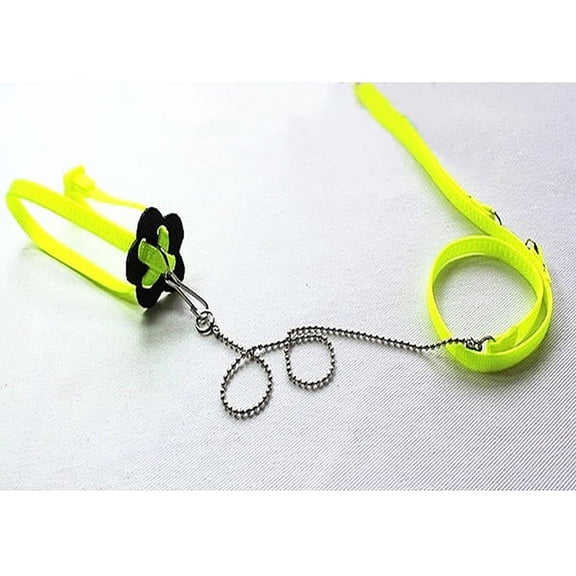 FOMIYES 1Pcs Leopard Gecko Leash with Adjustable Harness for Outdoor Walk Green