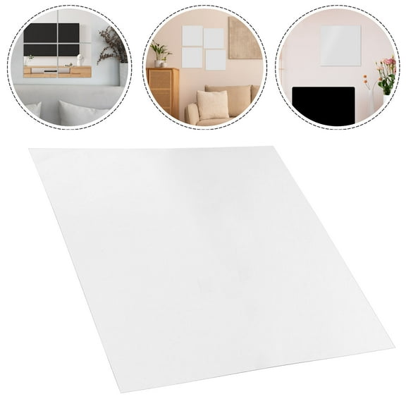 FOMIYES 1Pcs Mirror Wall Sticker Square Silver Plastic Decorative for Party Gift