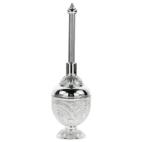 FOMIYES 1Pcs Silver Holy Water Decorative Bottle Zinc Alloy European Style Holy Water Font For Church