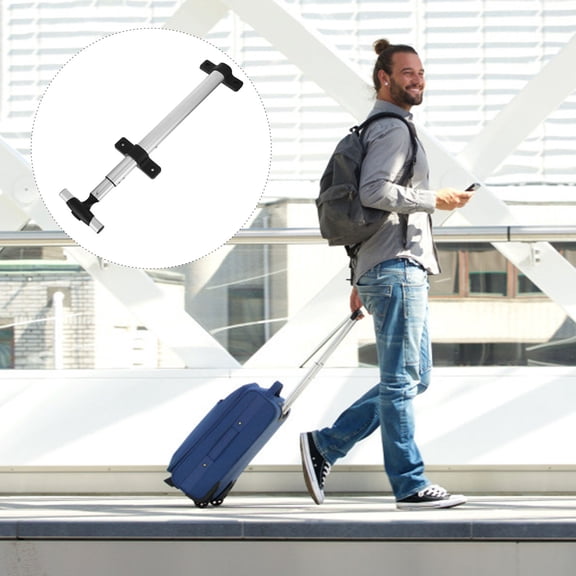 FOMIYES 1Pc Adjustable Black Luggage Telescopic Handle Replacement for Suitcase and Cosmetic Cases
