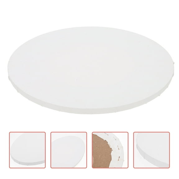 FOMIYES 1Pcs White Oval Canvas for DIY Painting 30X20X1.5in Wood and Cloth Material Large Canvas