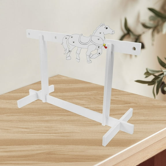 FOMIYES 1Pcs White Plastic Puppet Storage Rack for Shadow Puppets Display and Organization in Home or Playroom