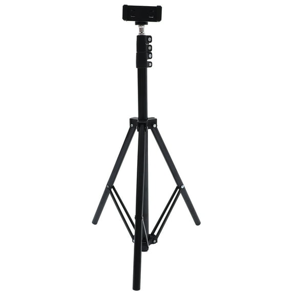 FOMIYES 1Set Black Adjustable Height Projector Stand Tripod for Camera Webcams with Triangular Base 67x20x20in