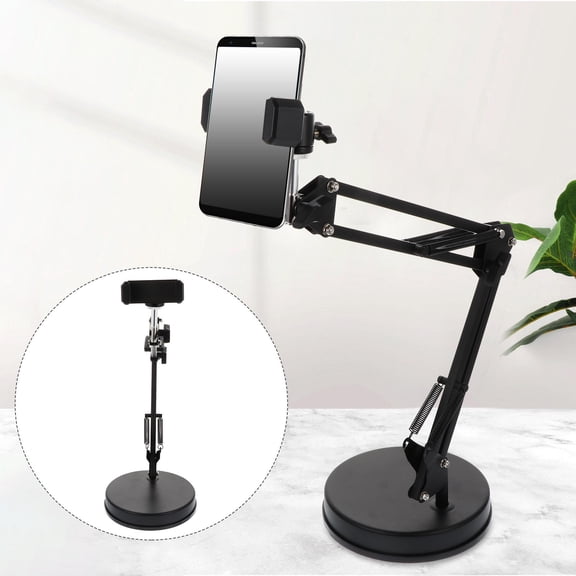 FOMIYES 1Set Black Camera Stand with Iron Scissor Arm for 360 Degree Adjustable Recording