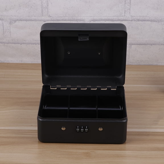 FOMIYES Metal Cashier Box 1 Set Organizer for Convenience Stores 15x12x8 Inches Secure Cash Storage