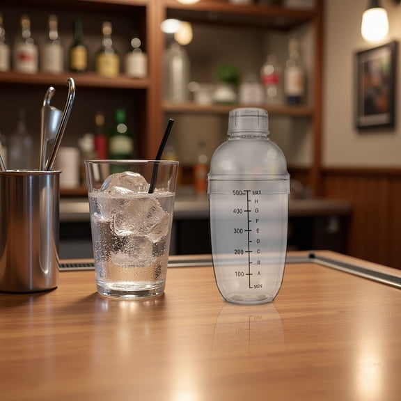 FOMIYES Hand Shake Cup Cocktail Shaker Transparent Pc Resin Mixer Cup with Scale
