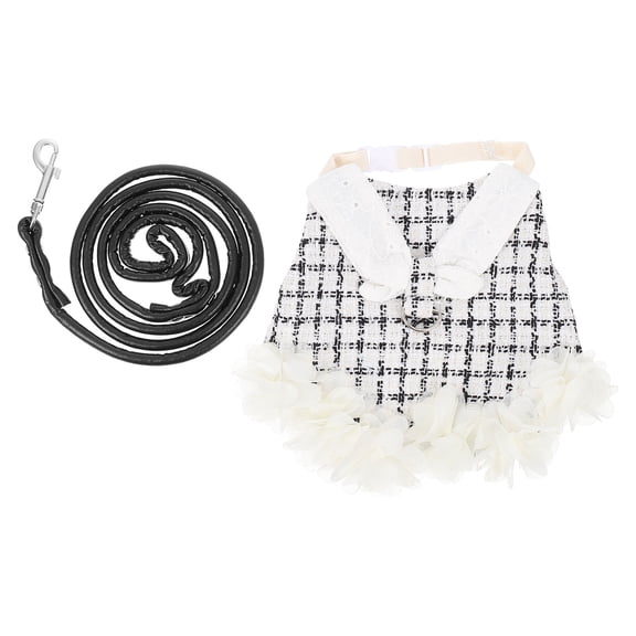 FOMIYES Black Cotton Bunny and Leash Set, Comfortable and Breathable Pet for Small Animals