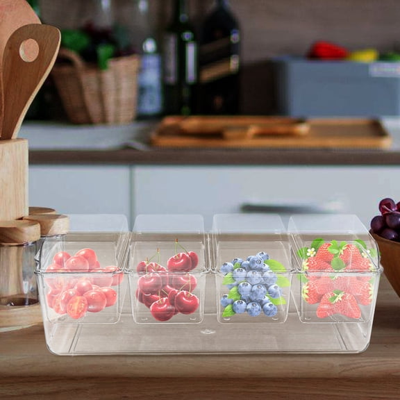 FOMIYES 1Set Condiment Server Veggies Tray For Meal Prep Outdoor Gatherings