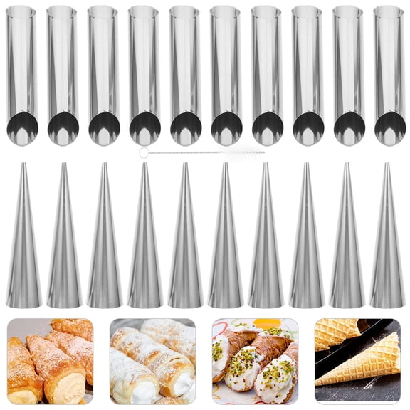 FOMIYES 1Set Croissant Bread Baking Mold Stainless Steel Cone Shape Non Stick DIY Pastry Tool