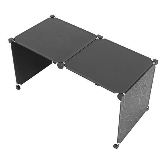 FOMIYES 1Set DIY Cat Litter Box Enclosure Splash Guard Black with Top Cover for Enhanced Splash Protection
