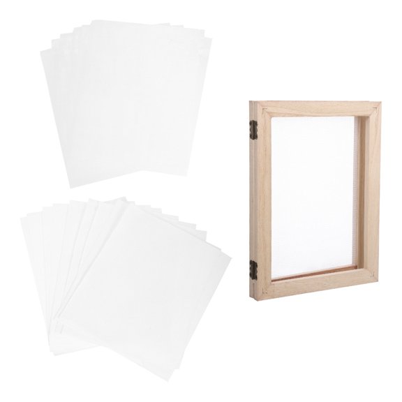 FOMIYES 1Set Precision Fit Wooden Paper Making Mold with Mesh Screen for Uniform Paper Formation