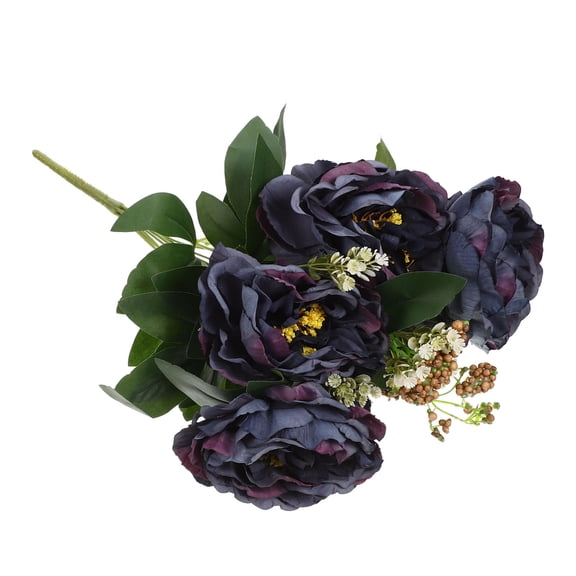 FOMIYES 1Set Fake Peony Flowers Dark .8x9.8x19.7in Plastic Silk Cloth Wedding Decorations Home Decor Room Decor