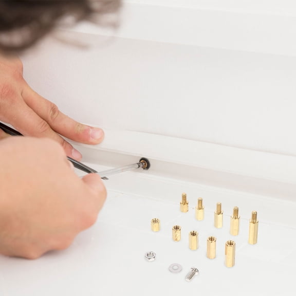 FOMIYES 1Set High Hardness Brass Standoff Screws Assortment Kit for Pcb and Machine Boards