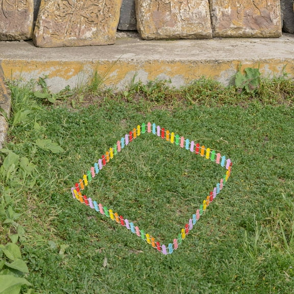 FOMIYES 1Set Landscaping Edging Border 3cm High 90cm Long 0.2cm Thick Multi-colored Wood