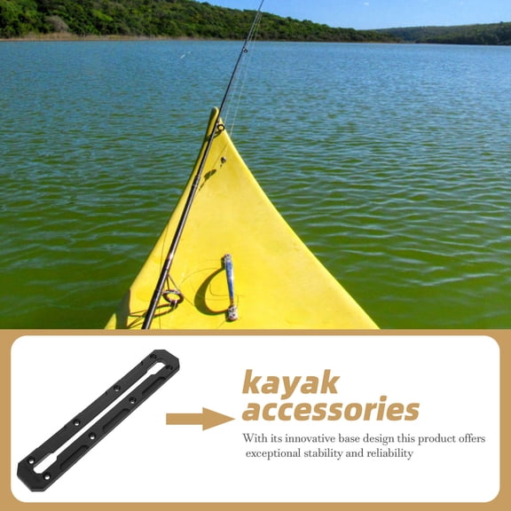 FOMIYES 1Set Multi-Function Black Kayak Gear Track with Easy Installation for Water Sports
