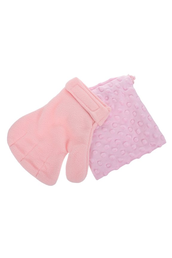 1Set Pink Portable Sugar Glider Bonding Pouch with Washable Fleece and Safety Mitten