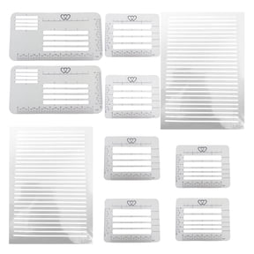 FOMIYES White Plastic Envelope Address Template with Line Stencils for Precise Spacing and Neat Handwriting, 1 Set