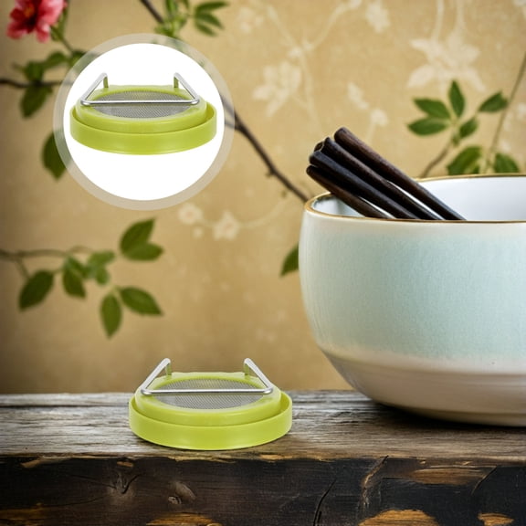 FOMIYES Mason Jar Sprouting Lids Green Plastic Hygienic and Tool-Free Installation 1Set