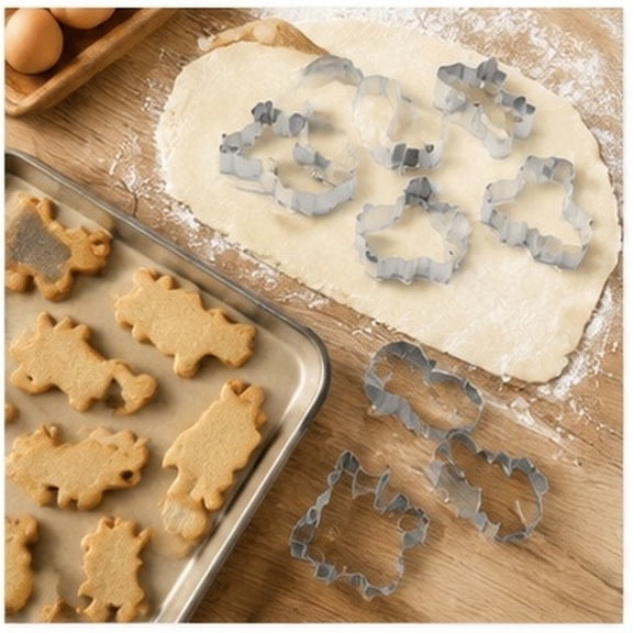 FOMIYES Stainless Steel Cat Cookie Cutter Set, Biscuit Mold for Baking, Pastry Dough, Fondant and Fruit Cutting