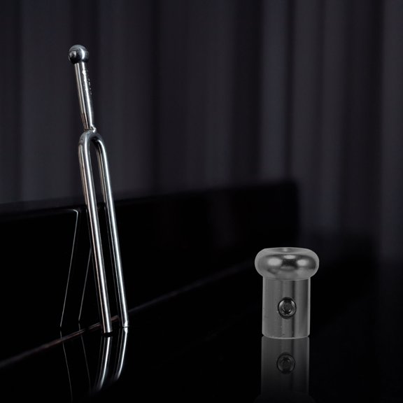 FOMIYES 1Set Plated Silver Crystal Tuning Fork Holder Compatible with Meditation Home Use Enhances Sound Transmission