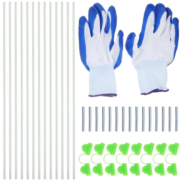 FOMIYES 1Set Polyethylene Glass Fiber Garden Support Frame for Greenhouse Frost Protection 16.9X0.22X0.22In