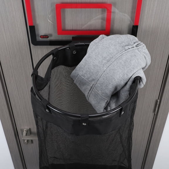 FOMIYES Red Plastic Mesh Basketball Laundry Basket for Home Spacesaving Over Door Design