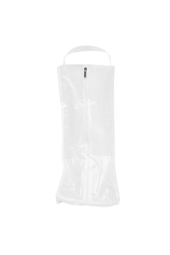Portable Boot Shaped Pouch Set, White PVC Storage Bag for Travel and Home, Boot Protector with Shape Retention