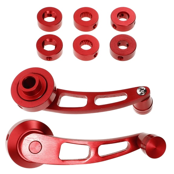 FOMIYES 1Set Red Aluminum Car Window Crank Handle Universal Fit for Auto Window Replacement