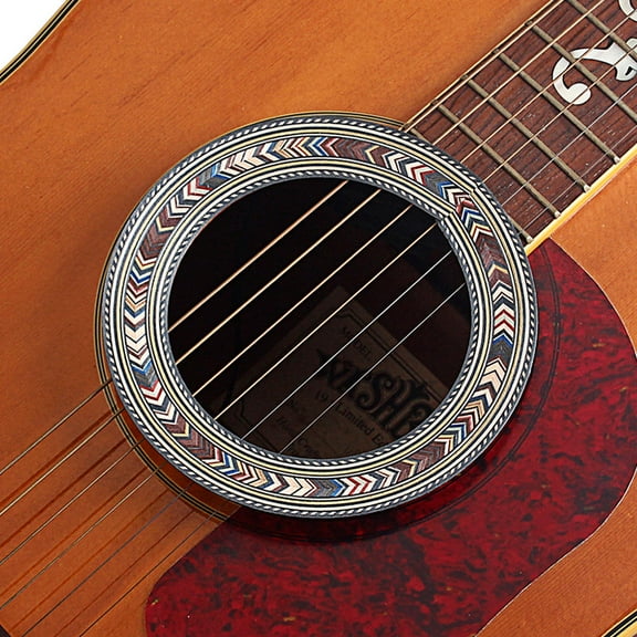 FOMIYES Round Guitar Rosette Set for Classical Guitar Sound Hole Decoration and Enhancement Accessory
