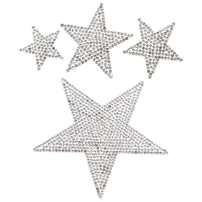 FOMIYES 1Set Silver Car Decal Rhinestone Star Bling Sticker Durable Auto Decoration for Car