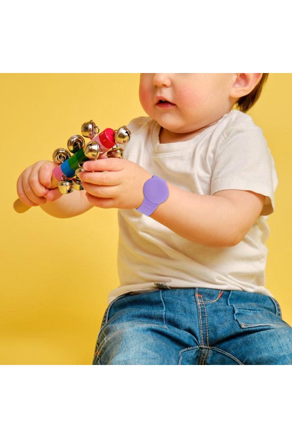 Violet Silicone Tracker Wristband, Shock Resistant Watch Band for Fitness and Activity
