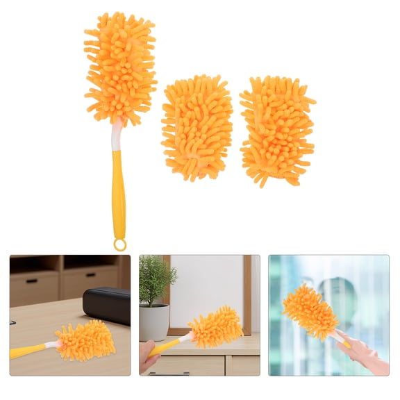 FOMIYES 1Set Soft Chenille Hand Duster for Home Furniture Office with Washable Microfiber Reusable Brush
