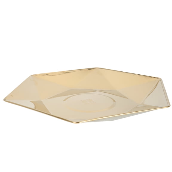 FOMIYES 1Set Stainless Steel Storage Tray 28x28cm Hexagonal Shape For Desserts And Fruit