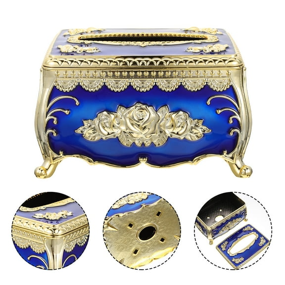 FOMIYES Dark Zinc Alloy Tissue Holder Set for Bathroom and Kitchen Countertop, and Stylish