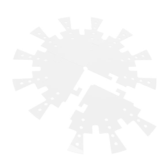 FOMIYES 1Set Transparent Acrylic Router Template for Clock Face Layout and DIY Clock Board Inlay