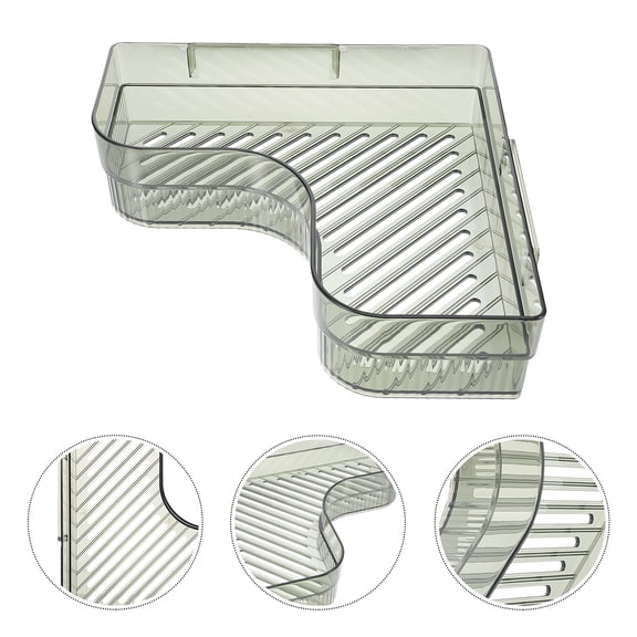 FOMIYES Transparent Plastic Wall Shelf Set for Home Organization, Drainage Design, Simple Style Storage Solution