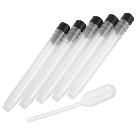 FOMIYES 1Set Transparent Refillable Ink Cartridge with Stopper for Fountain Pen Leakproof Writing