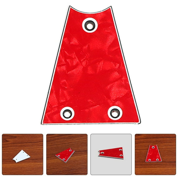 FOMIYES 1Set Truss Rod Covers for Guitar and Bass Red Metal with Smooth Edges Suitable for Beginners