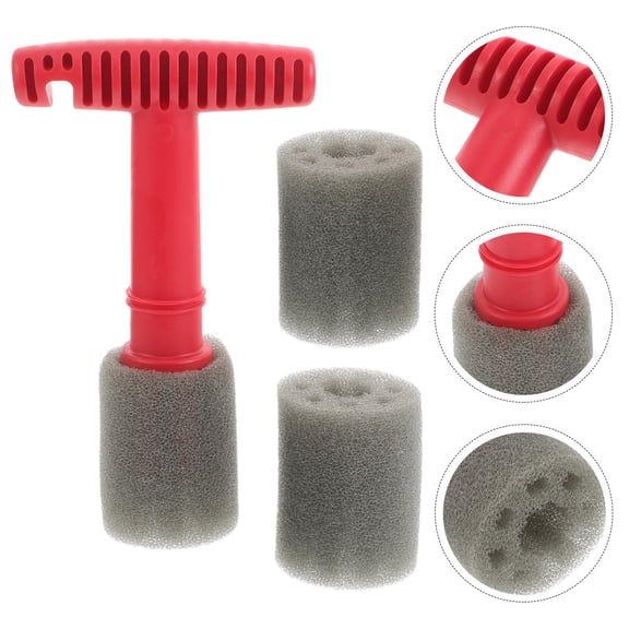 FOMIYES 1Set Wire Drill Brush Attachment with Ergonomic Handle for Car Lug Nut Cleaning