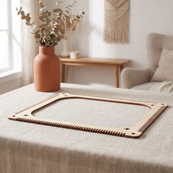 FOMIYES Tapestry Weaving Machine Khaki Wood Complete Starter Design for Beginners