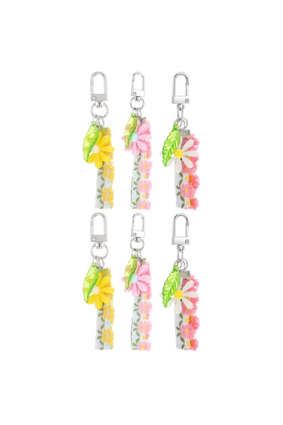 Candy Accessory Plastic Keys Decoration for Keys 6Pcs 2.8X1X0.2In