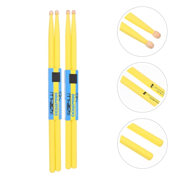 FOMIYES 2 Pairs 1.43x16in Maple Wood Drum Sticks for Children and Drummers in Practice Sessions