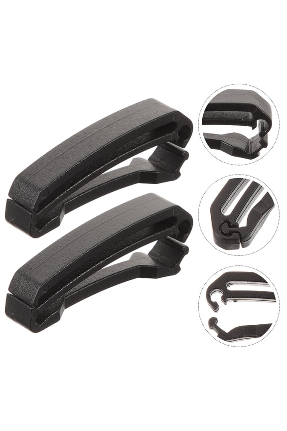 2 Pcs Black Plastic Strap Buckles for Daily Use MultiFunction Backpack and Belt Replacement